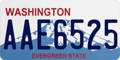 WA license plate AAE6525