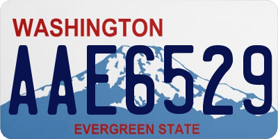 WA license plate AAE6529