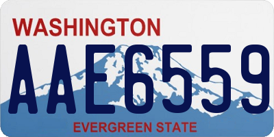 WA license plate AAE6559