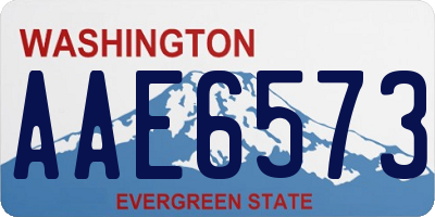 WA license plate AAE6573