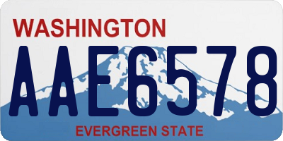 WA license plate AAE6578