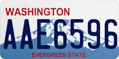 WA license plate AAE6596