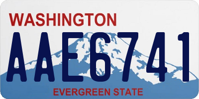 WA license plate AAE6741