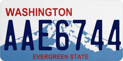 WA license plate AAE6744