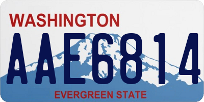 WA license plate AAE6814