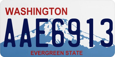 WA license plate AAE6913