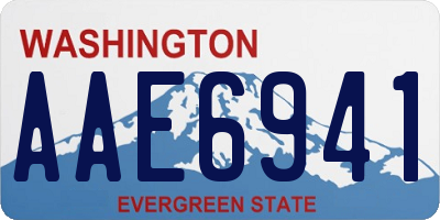 WA license plate AAE6941