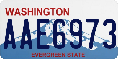 WA license plate AAE6973