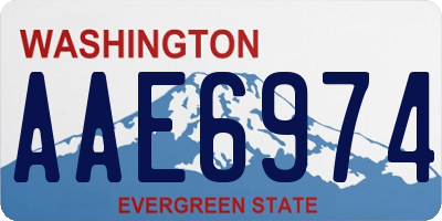 WA license plate AAE6974
