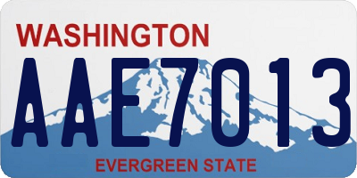 WA license plate AAE7013