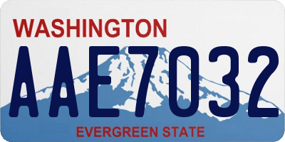 WA license plate AAE7032