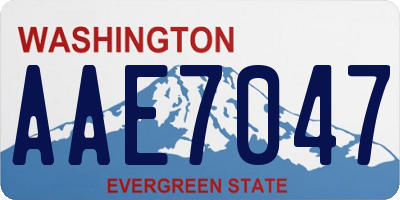 WA license plate AAE7047