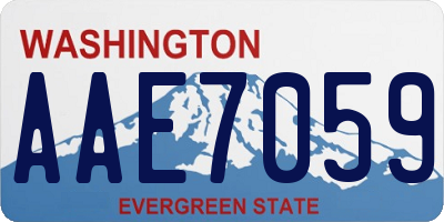WA license plate AAE7059