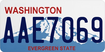 WA license plate AAE7069