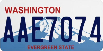 WA license plate AAE7074