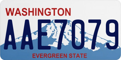 WA license plate AAE7079