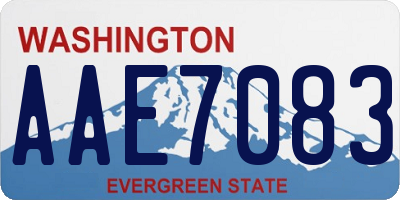 WA license plate AAE7083