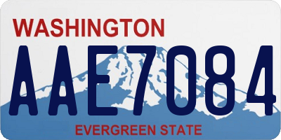 WA license plate AAE7084
