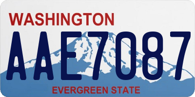 WA license plate AAE7087