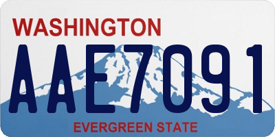 WA license plate AAE7091