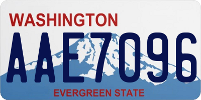 WA license plate AAE7096