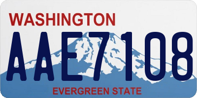 WA license plate AAE7108