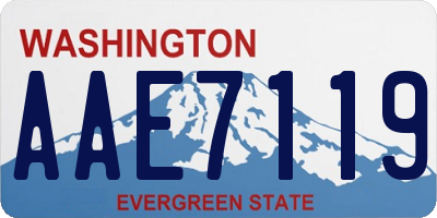 WA license plate AAE7119