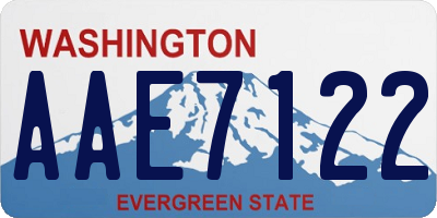 WA license plate AAE7122