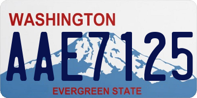 WA license plate AAE7125
