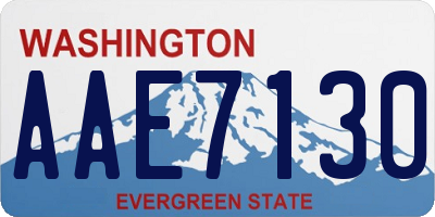 WA license plate AAE7130