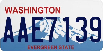 WA license plate AAE7139