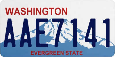 WA license plate AAE7141