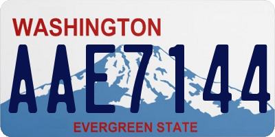 WA license plate AAE7144