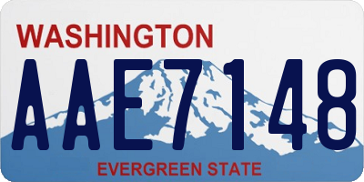 WA license plate AAE7148