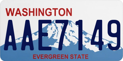WA license plate AAE7149