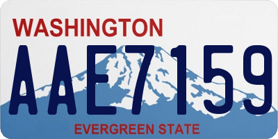 WA license plate AAE7159