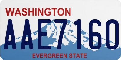 WA license plate AAE7160