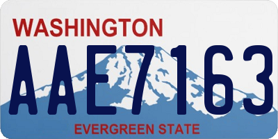 WA license plate AAE7163