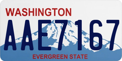 WA license plate AAE7167