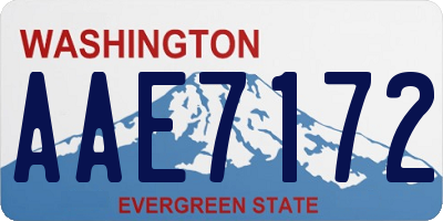 WA license plate AAE7172