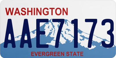WA license plate AAE7173