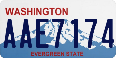 WA license plate AAE7174