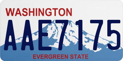 WA license plate AAE7175