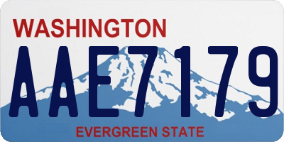 WA license plate AAE7179