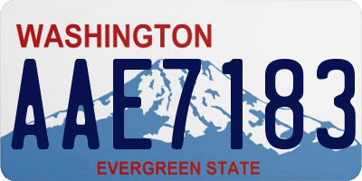 WA license plate AAE7183