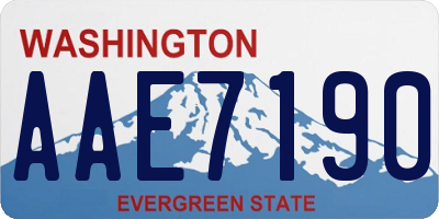 WA license plate AAE7190