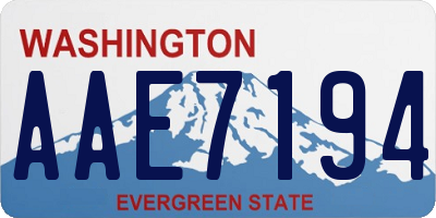 WA license plate AAE7194