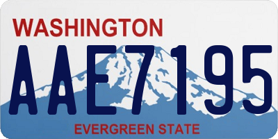 WA license plate AAE7195