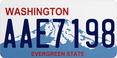 WA license plate AAE7198