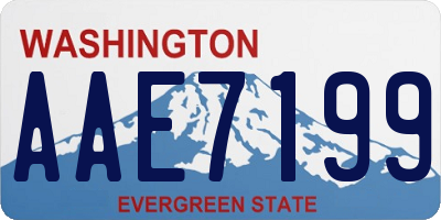 WA license plate AAE7199